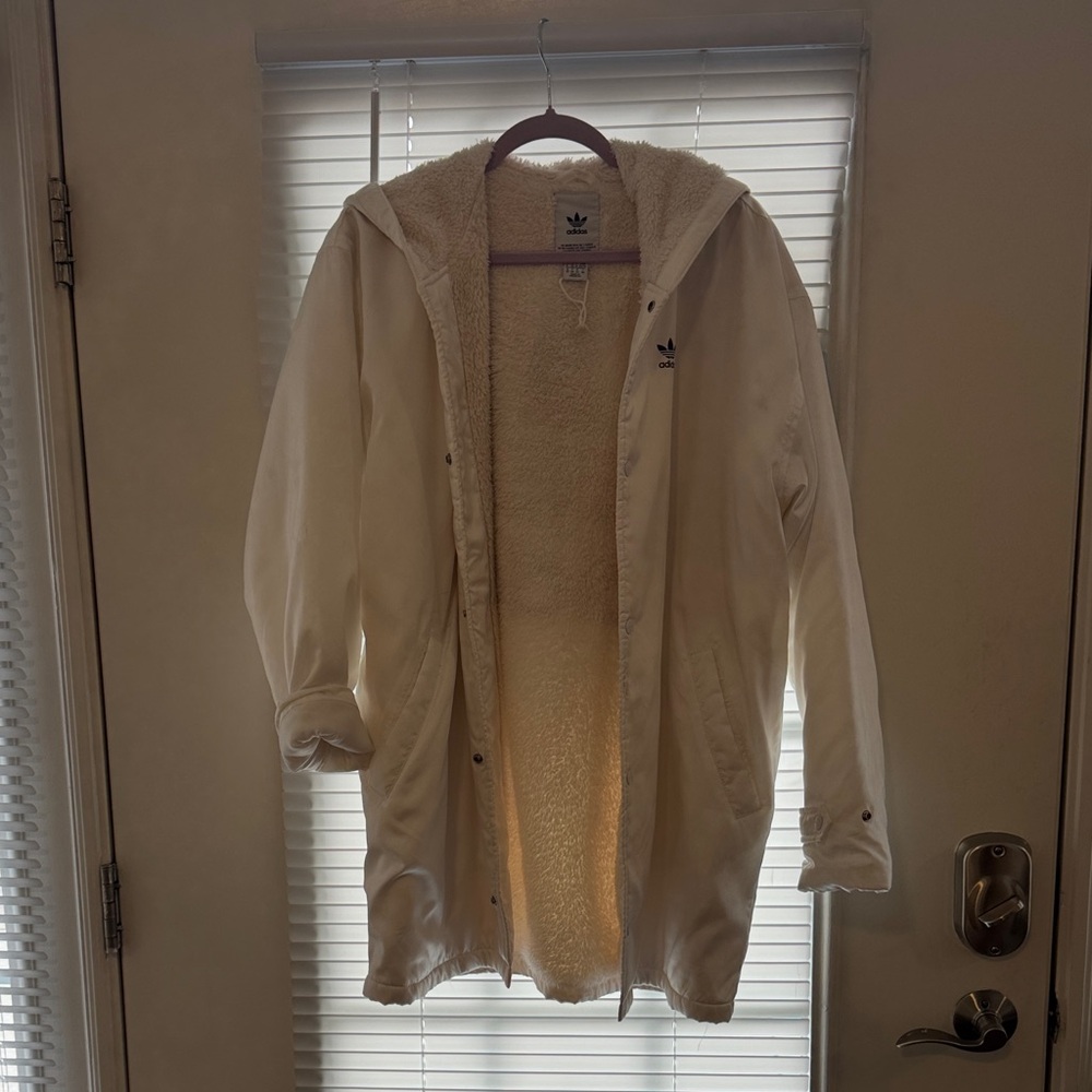 Adidas Cream Hooded Jacket